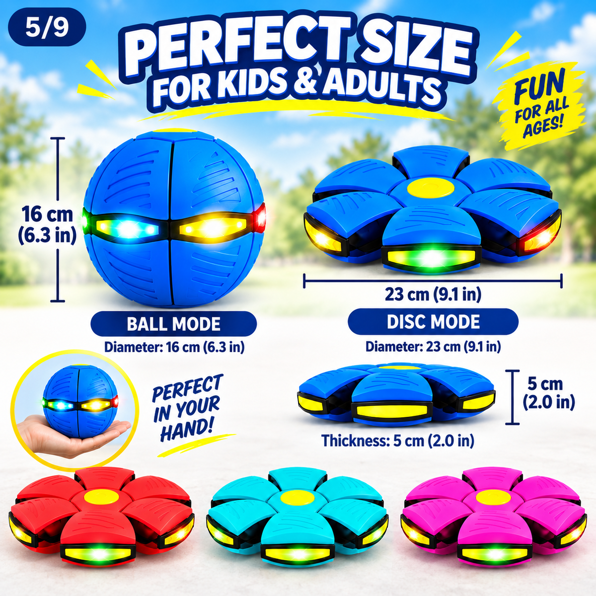 Transforming Flying Disc Ball – Throw, Catch & Transform Kids Toy