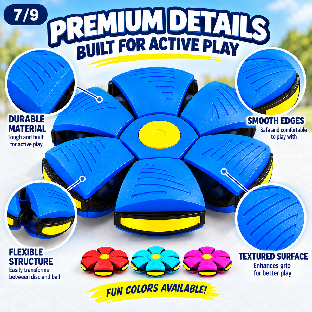 Transforming Flying Disc Ball – Throw, Catch & Transform Kids Toy