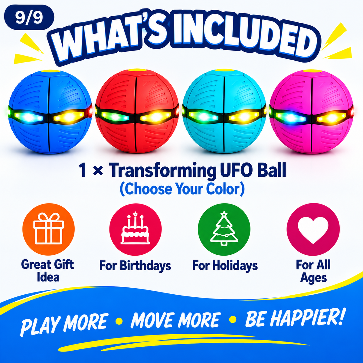 Transforming Flying Disc Ball – Throw, Catch & Transform Kids Toy